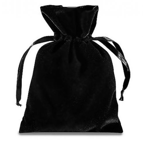 10 pcs deluxe plush velvet black pouches jewelry gift bag with drawstrings 5 x 7 for sale