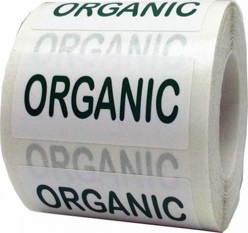 Organic Stickers - .75&#034; by 1.5&#034; Labels for Retail with text - 500 Total labels