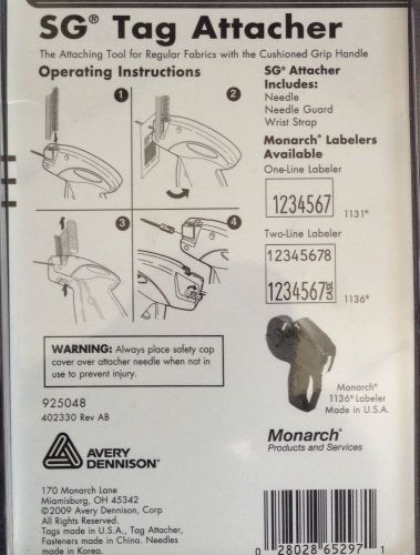 Monarch Marking 925048 Lightweight Tag Attacher, Black, New in packaging!