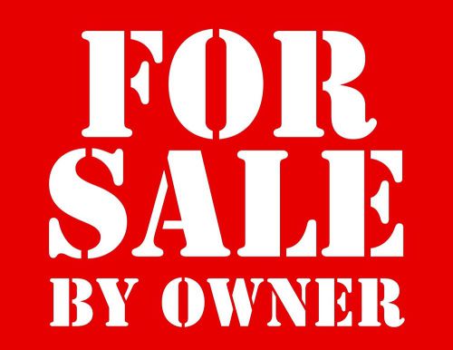 For Sale By Owner Signs - 11&#034; x 8.5&#034;, 65# Card Stock, New! Red/White, 50 PACK