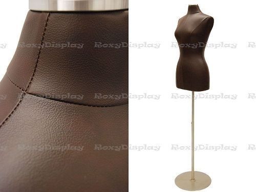Female Body Form Size 6/8 Brown PU Leather Cover #F6/8PU-BN+BS-04