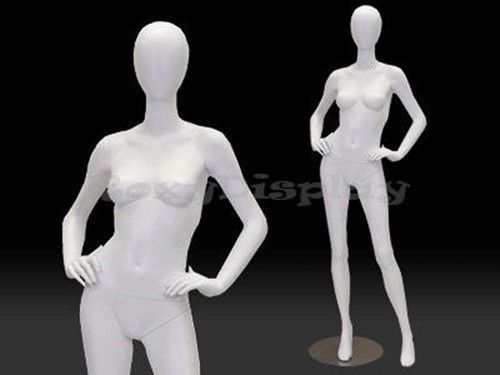 Female Highend Fiberglass Egg Head Mannequin Display Dress Form #MD-A4W2