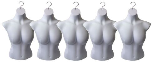 Set of 5 female women mannequin torso body dress form display bra hanging new for sale