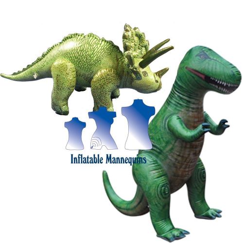 Inflatable Triceratops and T-Rex