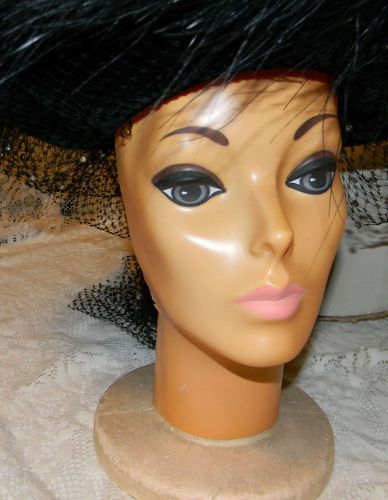 Vintage Mannequin Head Retro Mid Century Mod Hat Wig Display