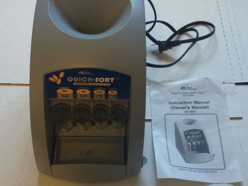 Royal Sovereign Quick Sort coin sorter CO-1000 tested works great! FAST RS