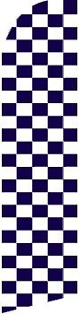 BLUE AND WHITE CHECKERED BUSINESS SWOOPER FLAG BANNER