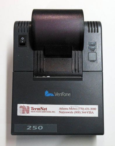 Verifone 250 printer with power supply and paper, working