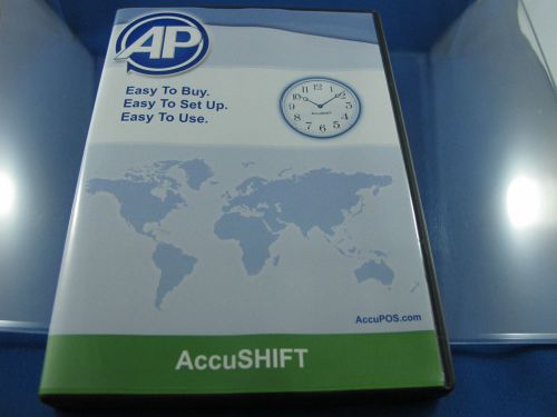 AccuPOS AccuShift Time Clock Time Management Touch Screen Software Free Ship!