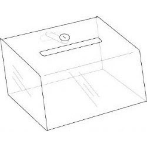 5x3x3 Locking Clear Coin Box    Lot of 5   DS-CBL-533-5