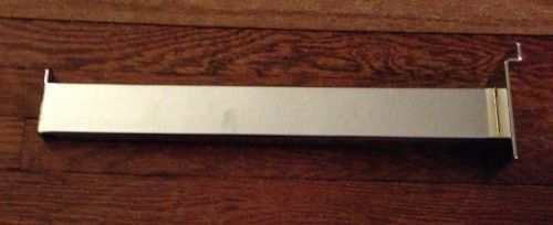 Lot of 25 chrome slatwall apparel / store display bars used 12 in. thick w/ hook for sale
