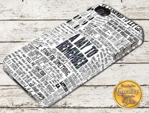 A Day To Remember Collage Quote Lyric iPhone 4/5/6 Samsung Galaxy A106 Case