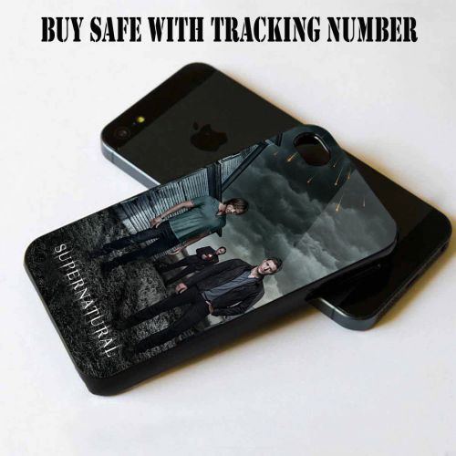 Supernatural Sam and Dean  For iPhone 4 4S 5 5S 5C S4 Black Case Cover