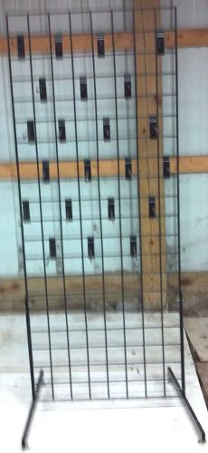BLACK GRIDWALL TWO SIDED DISPLAY WITH (22) HOOKS- PICKUP ONLY
