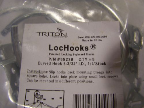TRITON LOCBOARD 55230 LOCK HOOKS. PK OF 5 FOR SQUARE HOOKS. UNUSED. TB8