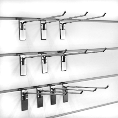 8&#034; Slatwall Hooks For Slat Panel Display - 20 Pcs