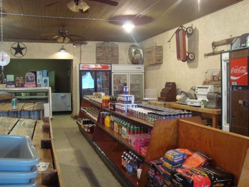 wooden store shelving