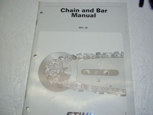 STIHL CHAIN AND BAR MANUAL 0455 689 3023 CHAIN SAW 56 PAGES