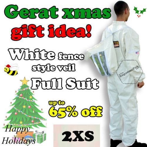 2XS Adult Beekeeper Suits, Professional Bee Suits, White Bee Suits, Bee suits