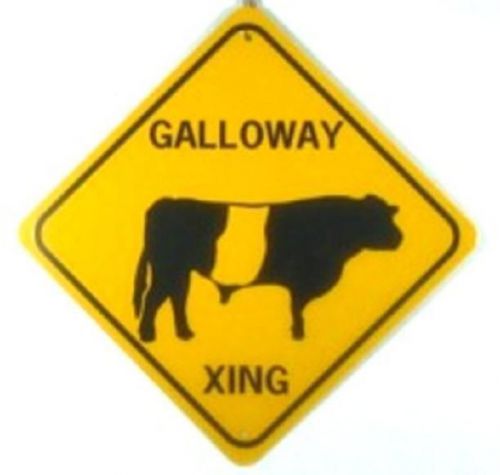 Galloway xing aluminum cow sign  won&#039;t rust or fade for sale