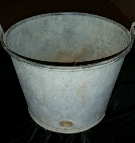 Large vintage calf milk metal pail bucket planter pot display repurpose! for sale