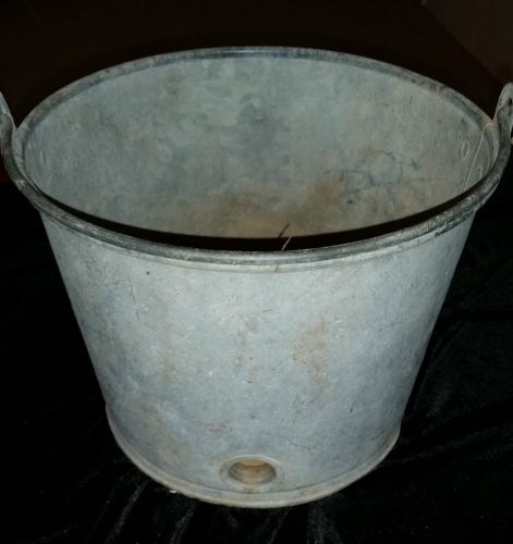 Large Vintage CALF MILK METAL PAIL BUCKET PLANTER POT DISPLAY Repurpose!