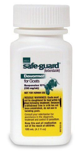 New intervet /durvet safeguard goat dewormer  125ml fenbendazole for sale