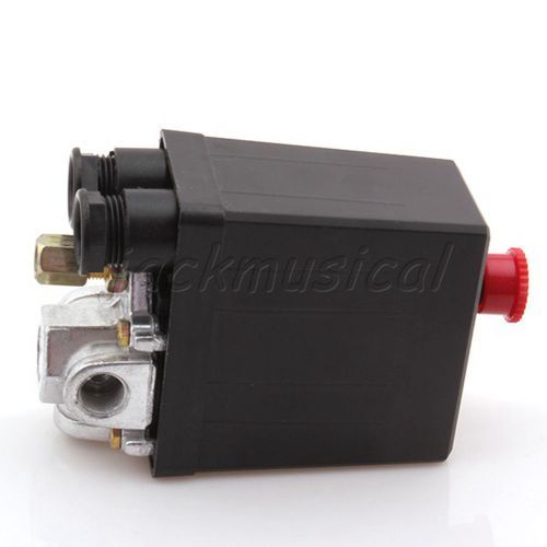 Black multihole air compressor pressure switch valve 175psi 240v 16a w/4 outlets for sale