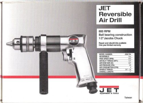 Jet 1/2&#034; reversible air drill jsm-704 90psi 800 rpm -new- for sale