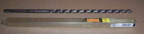 Irwin shop auger drill bit 9/16&#034; dia x 18 &#034; long  w / case for sale