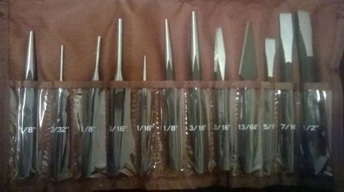 12pc punch and chisel set 3/8&#034; - 1/2&#034;