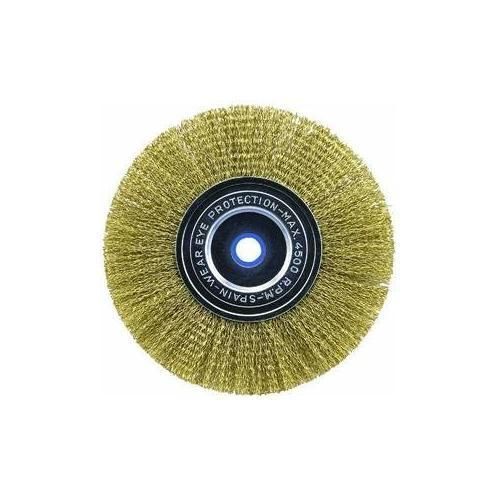 Vermont american 16802 6-inch fine brass wire wheel brush with 1/4-inch hex new for sale