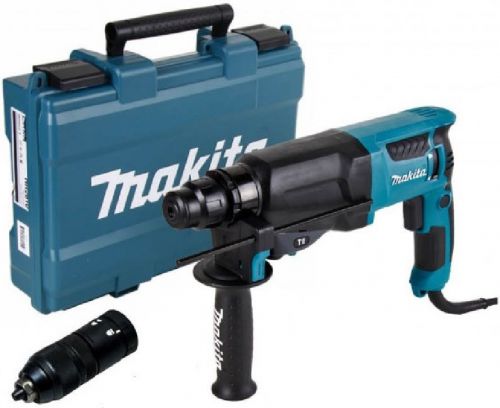 Makita hr2610t 3-mode sds+ hammer drill fastchuck 800w 230v in carrying case eu for sale