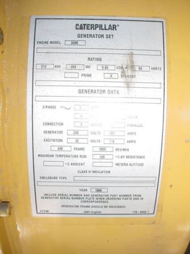 250kw  sr4b  generator end 1800rpm  single bearing for sale