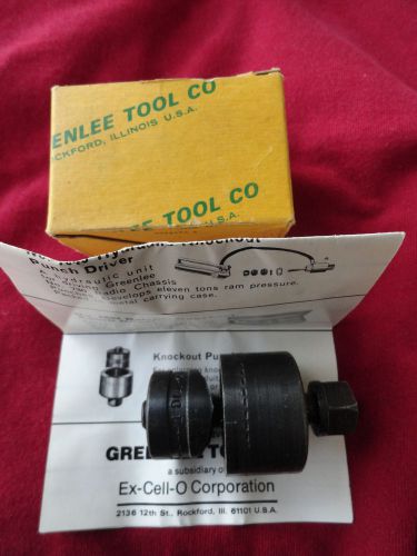 GREENLEE KNOCKOUT PUNCH CAT. NO. 730 - 1&#034; ROUND RADIO CHASSIS PUNCH N.R.