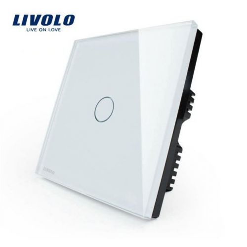 Livolo White Crystal Glass Touch Panel Switch  VL-C301-61 AC110 250V