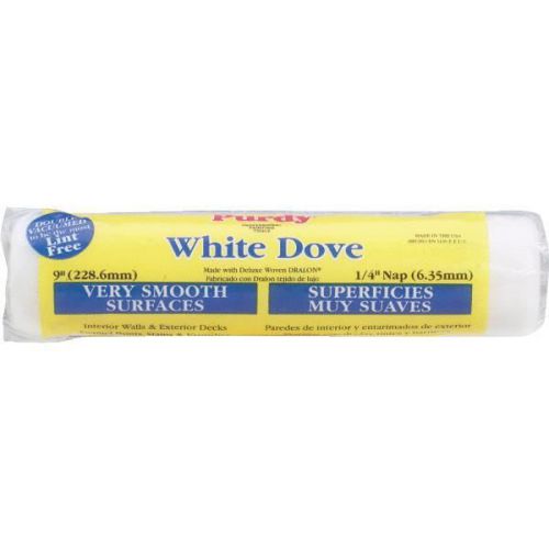 White Dove Woven Fabric Roller Cover-9X1/4 WHITE DOVE COVER