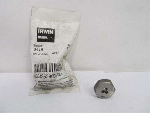 Irwin 6418, Die 6-32NC, 1&#034; Hex - 5 each