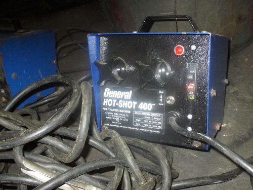 GENERAL HOT SHOT 400 PIPE THAWING MACHINE W/50FT CABLES EXC COND   {1 YR USE}