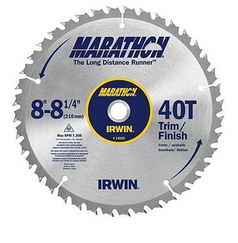 Irwin industrial tools 14053 8-1/4-inch 40-teeth universal arbor miter and table for sale
