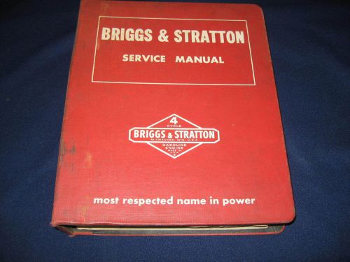 1978-1980 BRIGGs &amp; STRATTON Service Manual in 3-hole binder, from dealer service