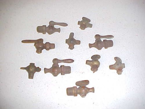 VINTAGE LOT OF BRASS PETCOCKS FOR HIT AND MISS ENGINES AND TRACTORS