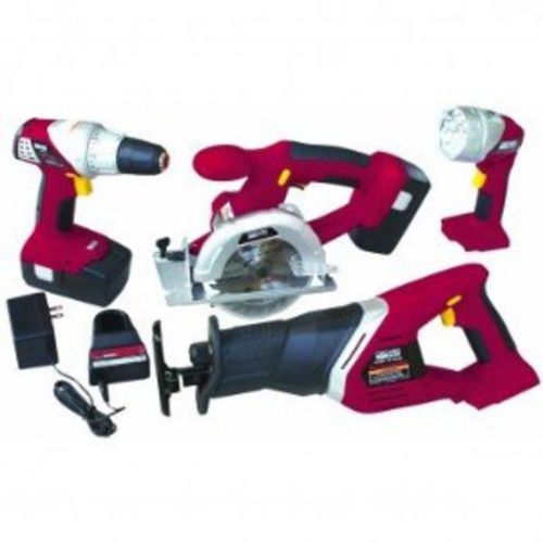 Pneumatic 18 Volt Cordless CHICAGO ELECTRIC 4 Tool Combo Pack