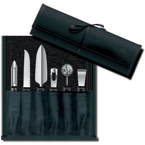 Victorinox 6-piece garnishing kit, polypropylene handles black 46550 for sale