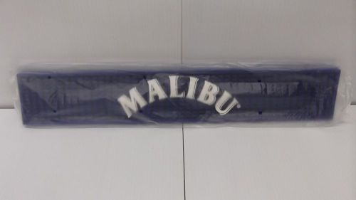 Malibu Rum Blue w/White Lettering Rubber Bar Serving Spill Mat