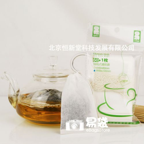 Fresh! 60+1pcs.(M) 6x10cm Empty Drawtring Tea Bags, Flower or herbal Bags