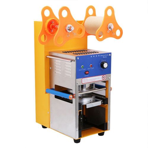 CUP SEALING MACHINE STAINLESS STEEL AUTOMATIC SEALING FOR BOBA TEA HIGH LEVEL