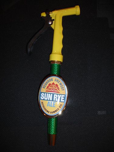 *new* red hook - sunrye - beer tap handle (garden hose &amp; nozzle) sun rye for sale