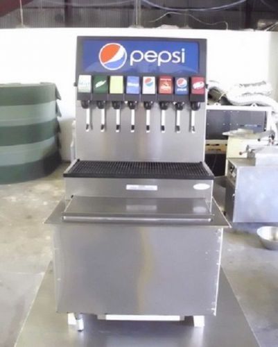 Imi cornelius 8-flavor pepsi soda fountain beverage dispenser with ice storage for sale