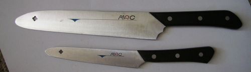 Lot 2 Vintage  Full Width Tang MAC Kitchen Chef  Cook&#039;s Knife Knives Japan